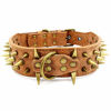 Picture of The Mighty Large Spiked Dog Collar,Protect The Dogs Neck from Bites. (Brown L)- Fit Medium & Large Dogs