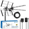 Picture of Outdoor TV Antenna 2021 Upgraded 150 Mile Range V/UHF-128F 15dBi Amplifier Gain Multi-Directional Reception Antenna 32.8ft Thicker Coax Cable