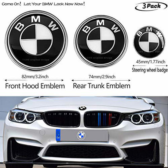 BMW Genuine Hood Roundel Emblem 82 mm for All Model Except Z4 Fits Most  Trunk See Description : : Car & Motorbike