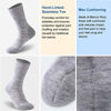 Picture of Facool Wide Ankle Socks, Men's Women's Merino Wool Non-Binding Diabetic Socks with Seamless Toe(Big and Tall Available) 3 Pair,Multi-Color (Light Gray, Deep Gray, Navy Blue),XL