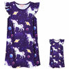 Picture of Star Unicorn Nightgowns Matching Girls&American Dolls Pajamas Pjs 10 11