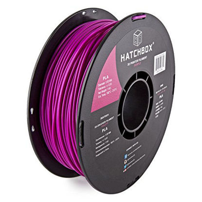 Picture of HATCHBOX 3D PLA-1KG3.00-PUR PLA 3D Printer Filament, Dimensional Accuracy +/- 0.03 mm, 1 kg Spool, 3.00 mm, Purple