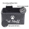 Picture of Geyecete Cat Apparel & Accessories/Cat Toys/Pet Supplies Storage Basket/Bin with Handles, Collapsible & Convenient Storage Solution for Office, Bedroom, Closet, Toys, Laundry(Grey)