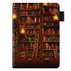 Picture of Huasiru Handheld Case for All Kindle Paperwhite Generations - PU Leather Protective Cover with Hand Strap, Library