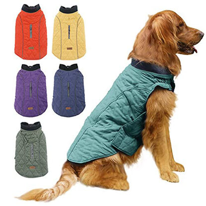 Picture of EMUST Dog Jackets for Winter, Thick Dog Clothes for Medium Dogs Boy, Coats for Dogs Winter, Dog Coats for Cold Weather, M