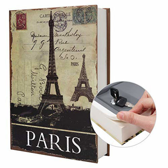 Picture of Real Paper Transfer Book Safe for Jewelry, Money and Cash, Hollow with Hidden Compartment,Key LockParis-Key