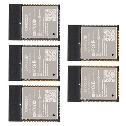 Picture of DORHEA 5PCS ESP-WROOM-32D ESP32 Bluetooth and WiFi Low Power Module integrates ESP32-D0WD Generic Wi-Fi+BT+BLE MCU Modules for Voice Encoding Music Streaming and MP3 Decoding