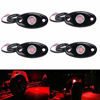 Picture of LY8 4Pods LED Rock Lights LED Neon Underglow Light for Car Truck ATV UTV SUV Jeep Boat Underbody Glow Trail Rig Lamp Waterproof (red)