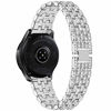 Picture of Dsytom Compatible with Galaxy Watch 42mm Band Women+ Bezel, 20mm Jewelry Stainless Steel Watchband & Bezel Ring Cover Diamond Strap Bracelet for Samsung Galaxy Watch 42mm(Silver)