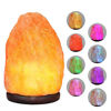 Picture of pursalt Himalayan 8 Colors Changing Salt Lamp Night Light, USB Mini Small Salt Lamp with Natural Crystal Pink Salt Rock for Air Purifying, Home Décor, Gifts, LED Bulb and Hand Carved Taly Wood Base