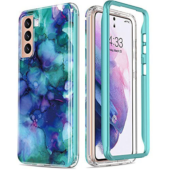 Picture of ESDOT for Samsung Galaxy S21 Plus Case,Military Grade Passing 21ft Drop Test,Rugged Cover with Fashionable Designs for Women Girls,Protective Phone Case for Galaxy S21 Plus 6.7" Opal Marble Purple