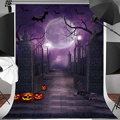 Picture of OurWarm 5x7FT Halloween Photo Cloth Backdrop Photography Background for Halloween Party Decorations Studio Photo Props