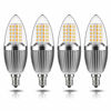 Picture of GEZEE  LED Candelabra Bulb, Non-Dimmable 100-Watt Light Bulbs Equivalent, 12W LED Candle Bulbs,Warm White 3000K Chandelier Bulbs, E12 Candelabra Base, 120V, 1200Lumens, 4.7in,Torpedo Shape(4 Pack)