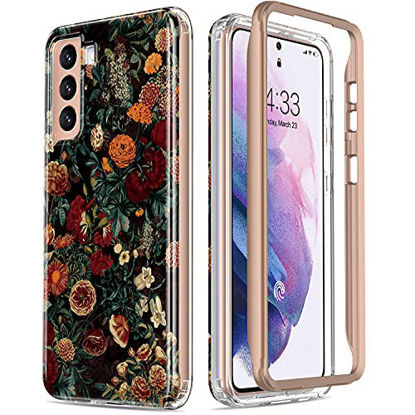 Picture of ESDOT for Samsung Galaxy S21 Plus Case,Military Grade Passing 21ft Drop Test,Rugged Cover with Fashionable Designs for Women Girls,Protective Phone Case for Galaxy S21 Plus 6.7" Flower Garden