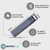 Picture of Crypto Pod Ledger Nano S X Case - Aluminum Alloy, Fire Resistant & Waterproof Protective Cryptocurrency Cold Wallet USB Thumb Drive Device Storage (Silver)