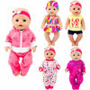 Picture of ebuddy Total 5 Sets Baby Doll Clothes Include Bikini Rompers for 43cm New Born Baby Dolls, 15 inch Dolls