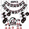 Picture of 48PCS Tik Tok Party Decorations Tik Tok Party Supplies Music Theme Birthday Party with Tik Tok Birthday Banner Tik Tok Latex Balloons Tik Tok Birthday Cake Topper for Tik Tok Birthday Party