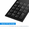 Picture of 2.4G Numeric Keypad & Mouse Combo, Alcey Wireless 19 Keys Number Pad Keyboard and Mouse with 2.4G Mini USB Receiver for Laptop Desktop Notebook PCs, Black