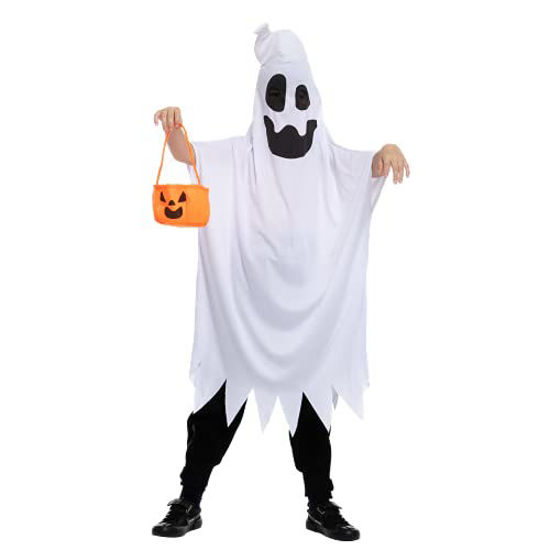 Picture of Child Unisex Ghost costume w/ horn (Small (5-7yr))