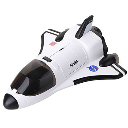 Picture of Space Shuttle Toy with Astronaut Figure, Lights Up with Light and Blast Off Sound Effects - Fun Space Toys for Kids