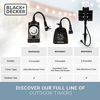 Picture of Black + Decker Outdoor Timer, 2 Pack, with 2 Grounded Outlets - Waterproof Outlet Timer with 30-Minute Intervals for Lights, Holiday Decorations - Analog Light Timers with Outlet On/Timer On Switch