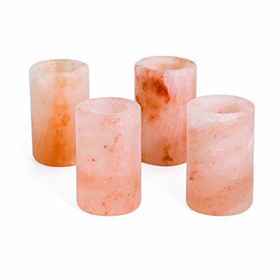 Picture of Himalayan Salt Shot Glasses, Set of Four 3" Pink Salt Glasses - Tequila Shot Glasses- Great Holiday Gift