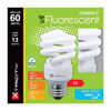 Picture of Compact Fluorescent Light Bulb T2 Spiral CFL, 4100k Cool White, 13W (60 Watt Equivalent), 900 Lumens, E26 Medium Base, 120V, UL Listed (Pack of 6)