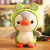 Picture of Duck/Penguin Stuffed Animal in Cute Costume, Adorable Plushies Wearing Red Animal Outfit, Plush Toys as Great Gift for Kids. Stuffed Animals for Daily 10 Inch  (Frog Green)