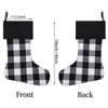 Picture of Cootato 8 Pack Christmas Stockings, 18 Inch Buffalo Plaid Christmas Stockings Large Personalized Stocking Decorations for Family Xmas Holiday Party (Black Cuff/Black and White Plaid)