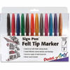 Picture of Pentel Felt Tip Sign Pen, Set of 12 Assorted Colors (S520-12)