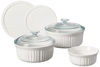 Picture of CorningWare French White 7 Piece Ceramic Bakeware Set | Microwave, Oven, Fridge, Freezer, and Dishwasher Safe | Resists Chipping and Cracking | Doesn't Absorb Food Odors and Stains