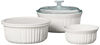 Picture of CorningWare French White 7 Piece Ceramic Bakeware Set | Microwave, Oven, Fridge, Freezer, and Dishwasher Safe | Resists Chipping and Cracking | Doesn't Absorb Food Odors and Stains