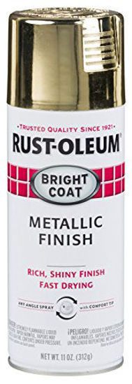 Picture of Rust-Oleum 7710830 Stops Rust Bright Coat Metallic Spray Paint, 11 Ounce (Pack of 1), Gold, 12 Fl Oz