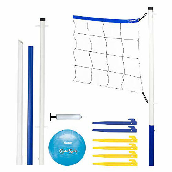 Picture of Franklin Sports Volleyball Set - Beach and Backyard Volleyball Net Set - Portable Volleyball Net and Ball Set with Poles and Ground Stakes - Recreational