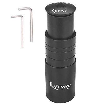 Picture of LERWAY Bike Stem Riser Extender MTB Handlebar Stem Adapter with Hex Key for 1-1/8" 28.6mm Fork Aluminum Black