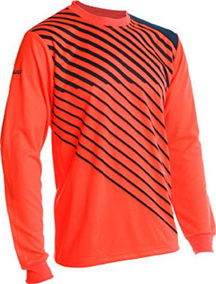 Picture of Vizari Arroyo Goalkeeper Jersey | Goalie Jersey | Soccer Clothes | Soccer Shirts | Jersey Soccer | Neon Orange/Navy Adult S