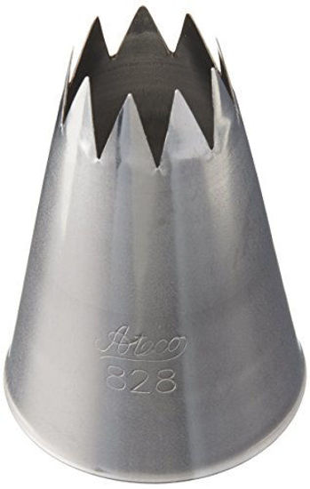 Picture of Ateco # 828 - Open Star Pastry Tip .63'' Opening Diameter- Stainless Steel