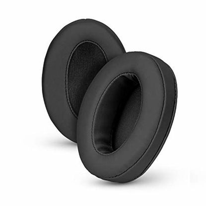 Picture of BRAINWAVZ Angled Ear Pads for ATH M50X, M50XBT, M40X, M30X, HyperX, SHURE, Turtle Beach, AKG, ATH, Philips, JBL, Fostex Replacement Memory Foam Earpads & Fits Many Headphones (See List), Pro Black