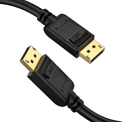 Picture of DisplayPort to DisplayPort Cable 6 FT, CableCreation DP to DP Cord Gold Plated, Support 4K@60Hz, 2K@144Hz, 1.83M / Black