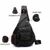 Picture of Sling Bags Large Sling Backpack Chest Shoulder Crossbody Daypacks for Men Women (black)