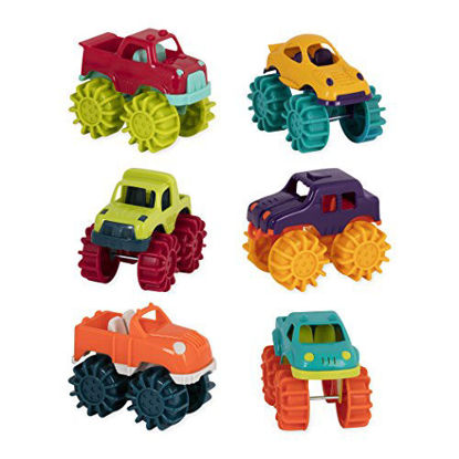 Picture of Battat Mini Monster Trucks - Set of 6 Mini Trucks for Toddlers in Storage Bag for 2 years +