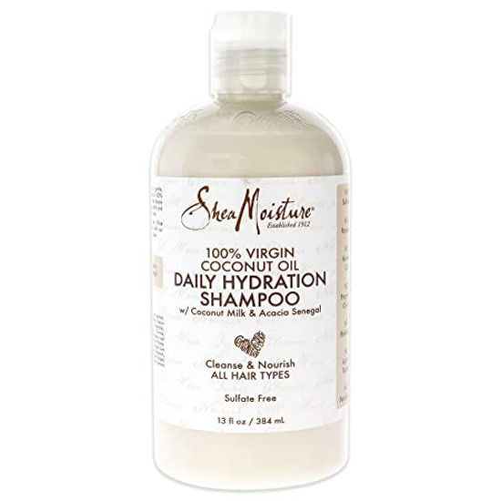 Picture of Sheamoisture Daily Hydration Shampoo for All Hair Types 100% Virgin Coconut Oil Sulfate-Free 13 oz