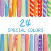 Picture of Jar Melo Jumbo Sidewalk Chalk Sets for Kids 2 3 4 5 6 7 8+ Age,24 Colors Washable Outdoor Sidewalk Chalk Bulk With Holder for Toddler Party Favors,Arts Crafts School Supplies,Boy Girl Birthday Gifts