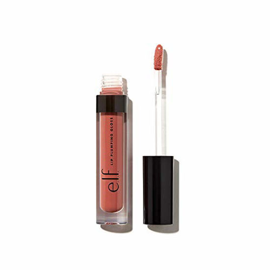 Picture of e.l.f., Lip Plumping Gloss, Hydrating, Nourishing, Invigorating, High-Shine, Plumps, Volumizes, Cools, Soothes, Mocha Twist, Shimmer, 0.09 Oz