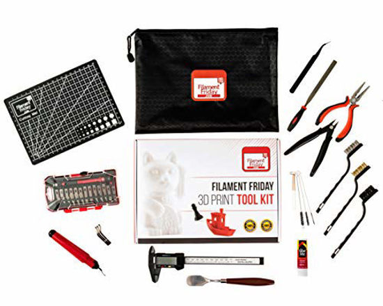 Picture of Filament Friday 3D Print Tool Kit - 38 Essential 3D Print Accessories for Finishing, Cleaning, & Printing - Removal Tool Included - 3D Print Tool Set