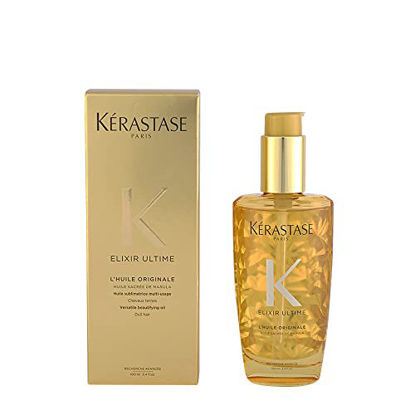 Picture of KERASTASE Elixir Ultime L'Huile Original Beautifying Hair Oil 3.4 Ounce, Yellow