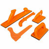 Picture of Fulton Safety Woodworking Push Block and Push Stick Package 5 Piece Set In Safety Orange Color, Ideal for Woodworkers and Use On Table Saws, Router Tables, Jointers and Band Saws