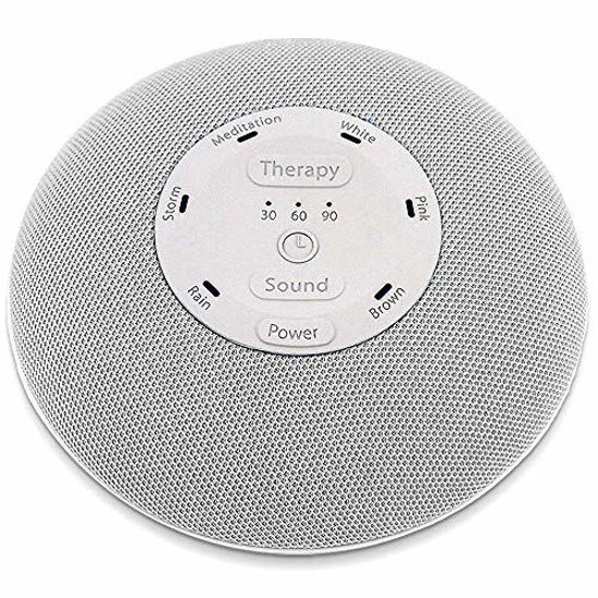 Picture of HoMedics Deep Sleep Mini Portable Sleep Sound Machine | 3 Programs, 3 White Noises, 2 Sounds, Guided Meditation, Auto-Off Timer, Rechargeable Battery | Gray