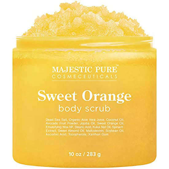 Picture of Majestic Pure Sweet Orange Body Scrub - Exfoliates, Moisturizes, and Nourishes Skin, 10 oz