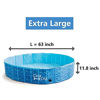 Picture of All for Paws 63'' Large Dog Swimming Pool, Foldable Pet Kids Bath Paddling Pool Portable PVC Tub, Non-Slip, UV Resistant, with Repair Kit